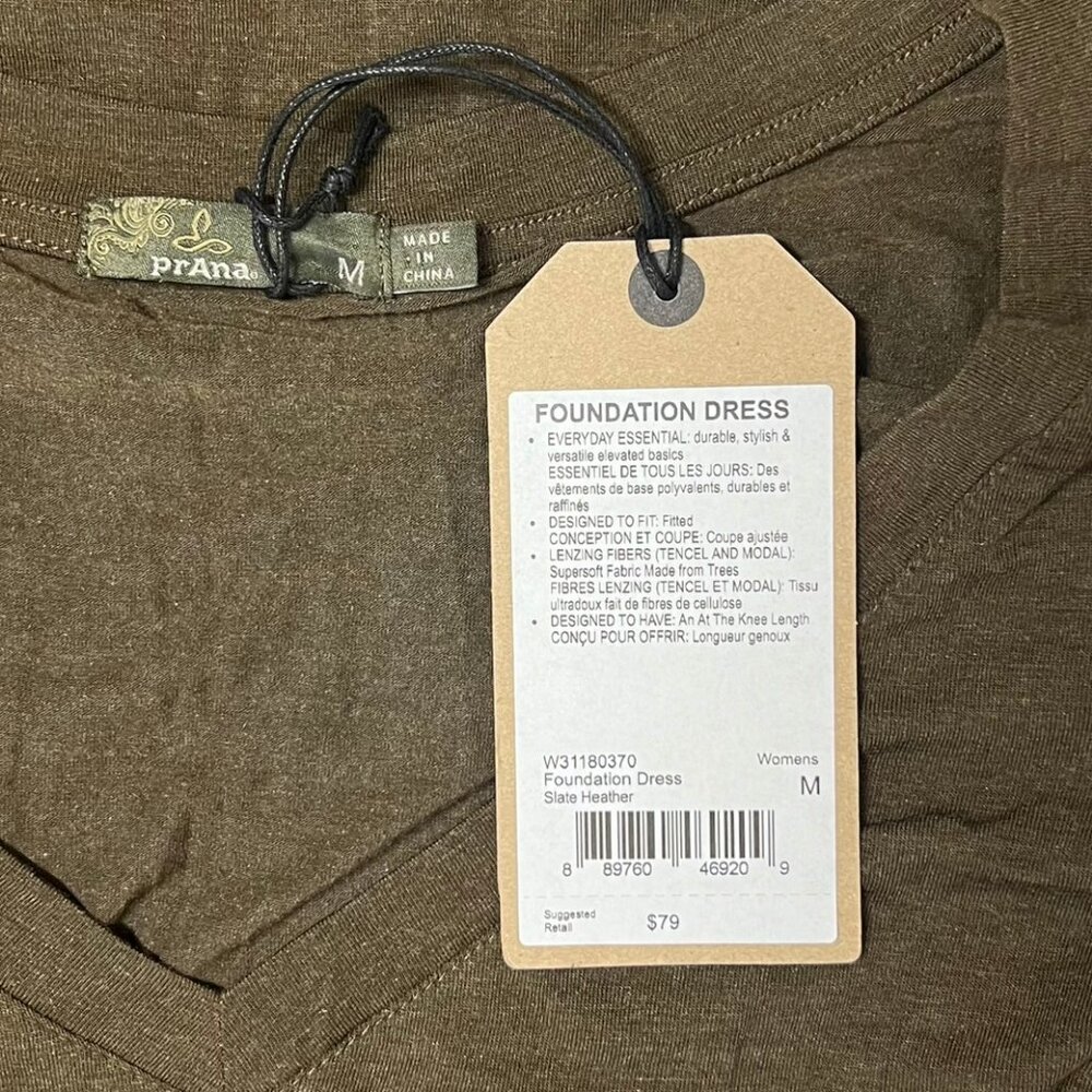 NWT - PRANA Foundation V-Neck Shirt Dress - Picture 6 of 7